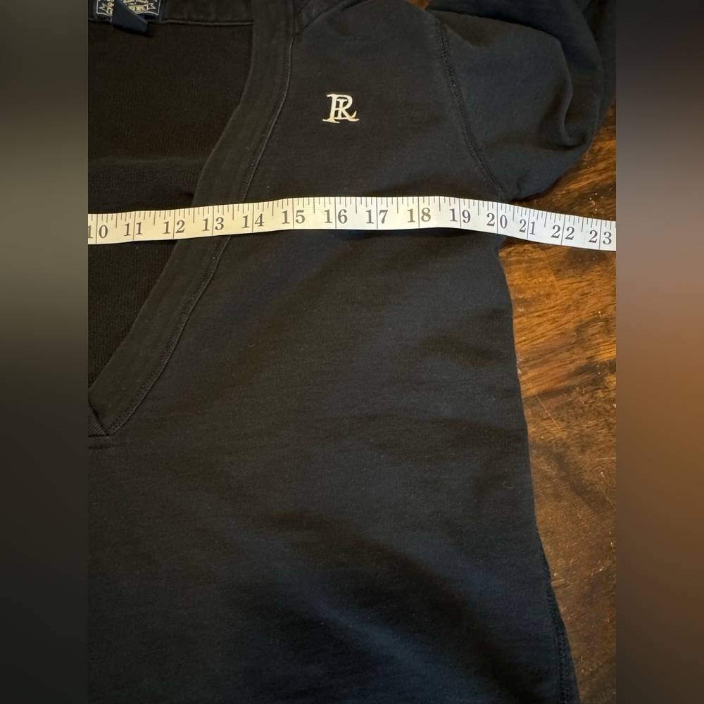 Vtg. Ralph Lauren Polo Jeans Co Women’s Cotton Black Tunic Hoodie Cover Up Sz L - Picture 7 of 8